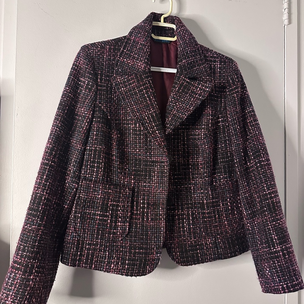 Nicole Benisti (point zero)  Blazer with Notched Lapel and Textured Fabric